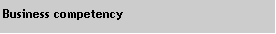 Text Box: Business competency
